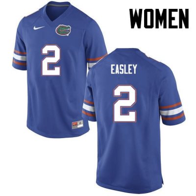 Women's Florida Gators #2 Dominique Easley NCAA Nike Blue Authentic Stitched College Football Jersey PAU8162AY